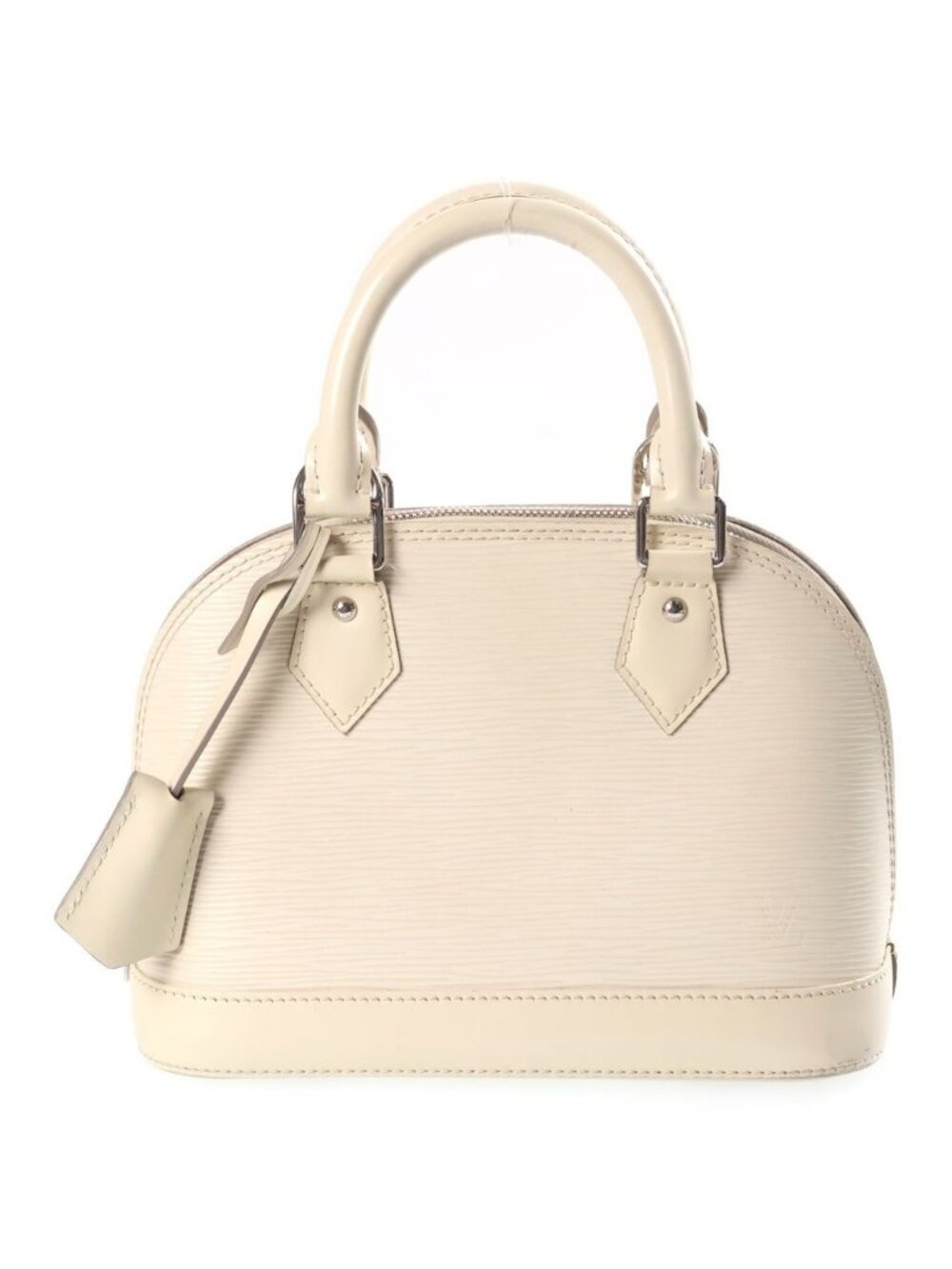 Louis Vuitton Epi Alma BB Ivoire 2-Way Shoulder Bag White Leather Silver